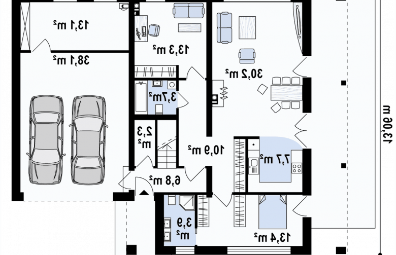 Projekt domu piętrowego Zx5 2M - 