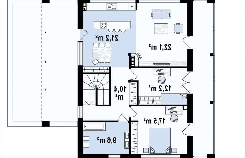 Projekt domu piętrowego Zx5 2M - 