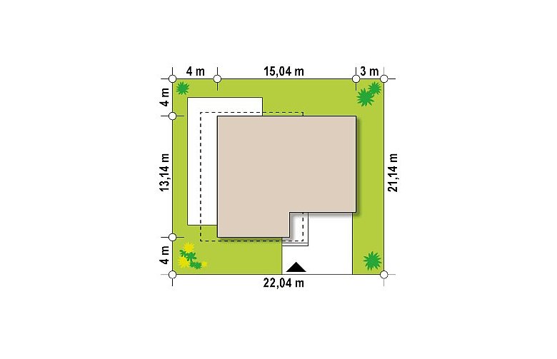 Projekt domu piętrowego Zx5 2M - Usytuowanie