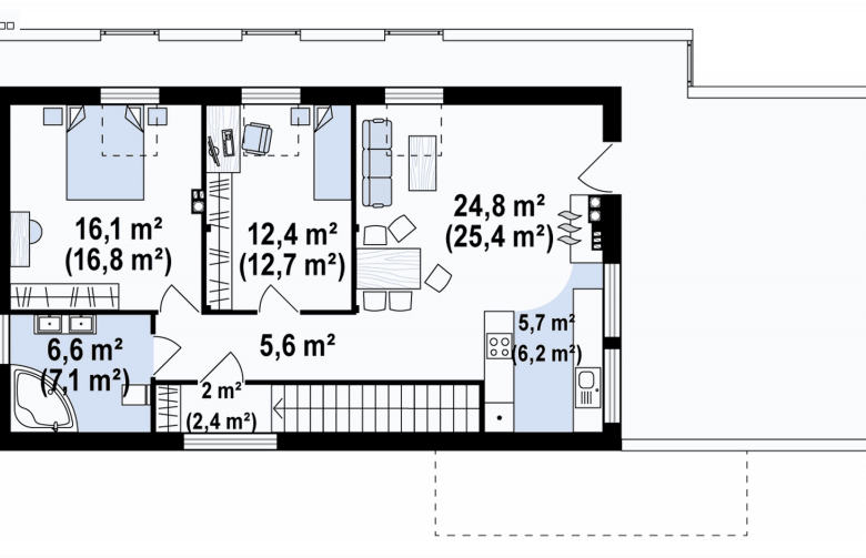 Projekt domu piętrowego Zx40 2m - 