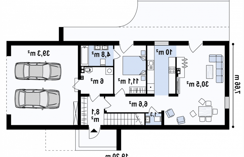 Projekt domu piętrowego Zx40 2m - 