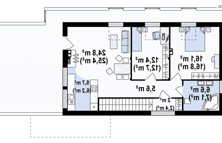 Projekt domu piętrowego Zx40 2m - 