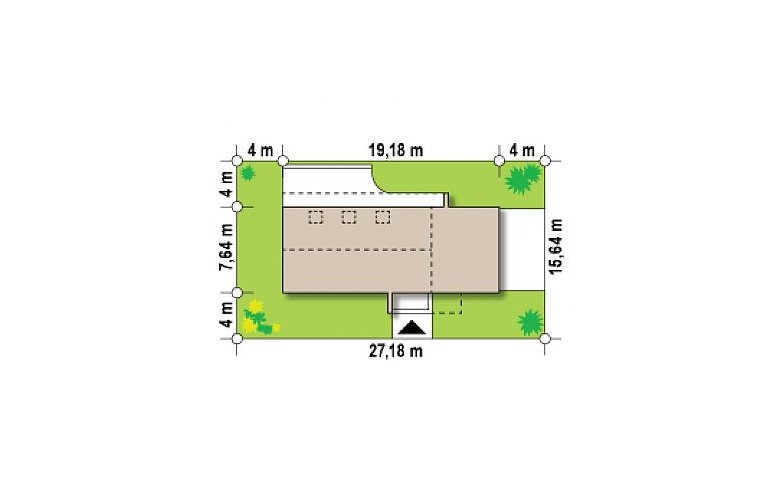 Projekt domu piętrowego Zx40 2m - Usytuowanie