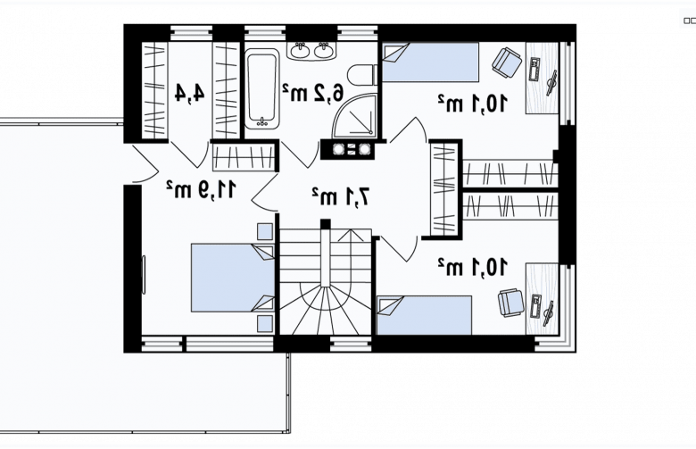 Projekt domu piętrowego Zx63 B - 