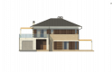 Projekt domu piętrowego Zx63 B + - elewacja 4