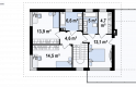 Projekt domu piętrowego Zx63 B + - 