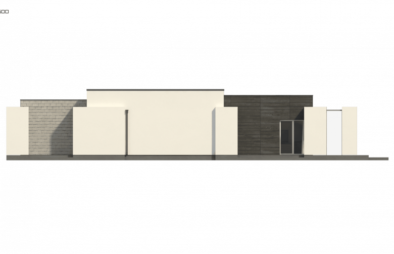 Projekt domu parterowego Zx69 - elewacja 1