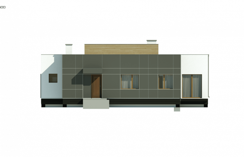Projekt domu parterowego Zx111 - elewacja 4