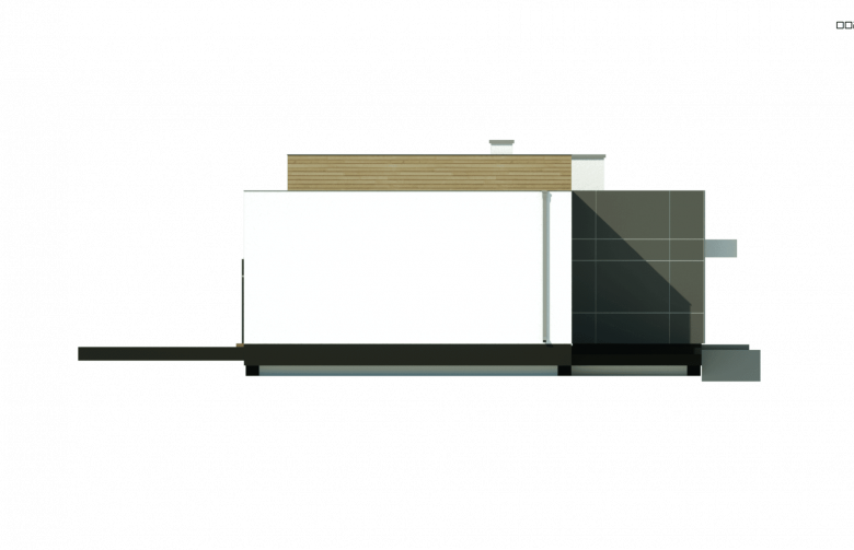 Projekt domu parterowego Zx111 - elewacja 1