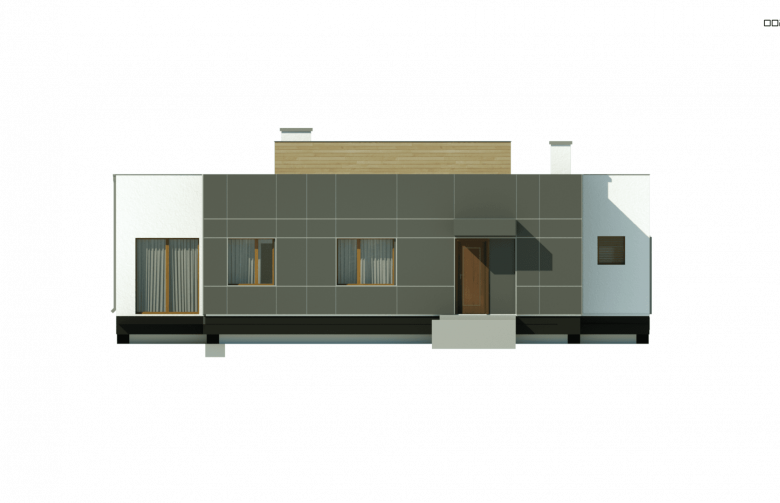 Projekt domu parterowego Zx111 - elewacja 4