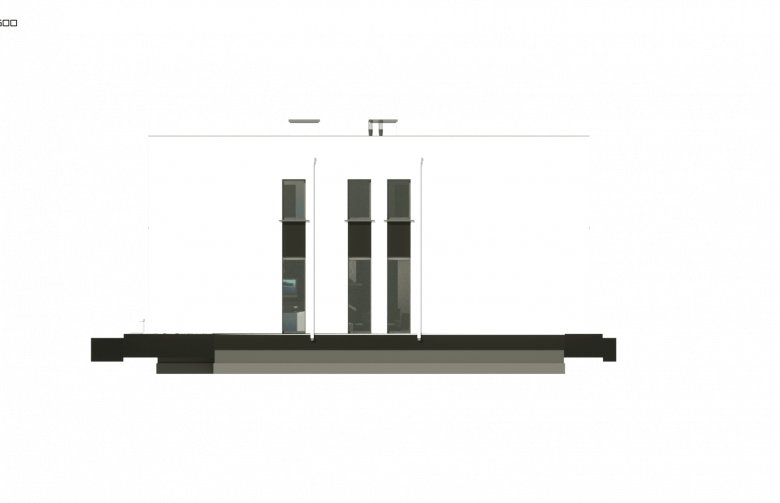 Projekt domu piętrowego Zx123 - elewacja 2