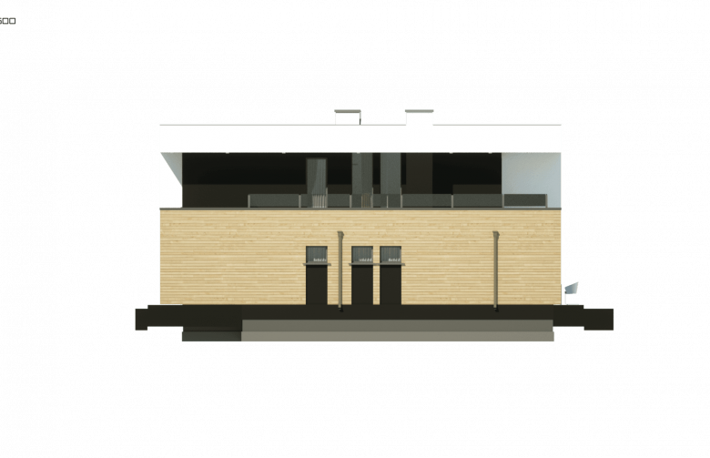 Projekt domu piętrowego Zx123 - elewacja 4