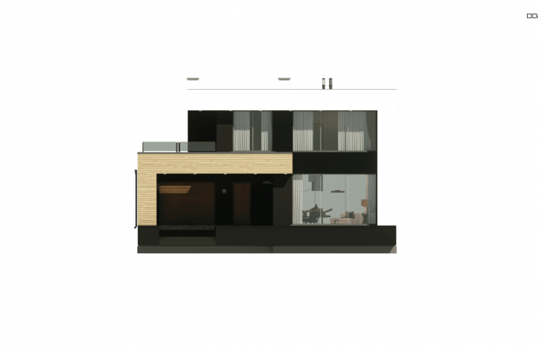 Projekt domu piętrowego Zx123 - elewacja 1