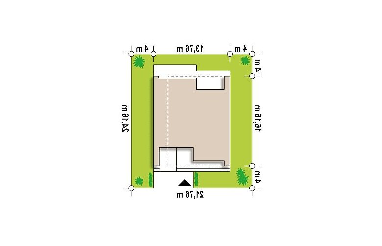 Projekt domu piętrowego Zx123 - Usytuowanie - wersja lustrzana