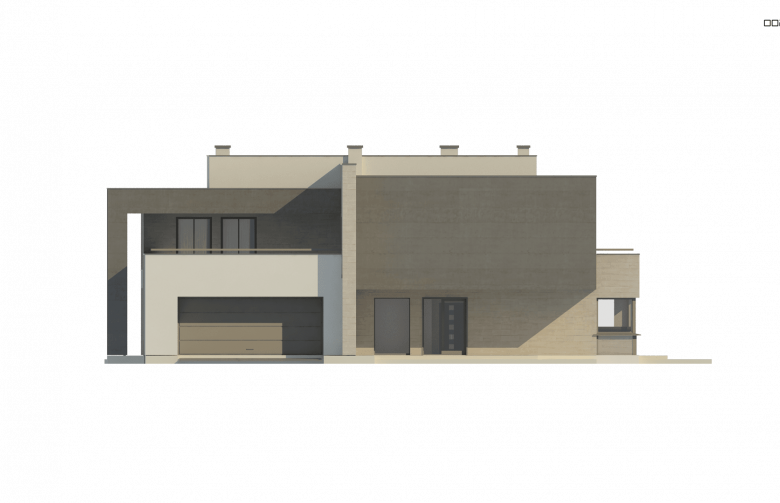 Projekt domu nowoczesnego Zx127 - elewacja 1