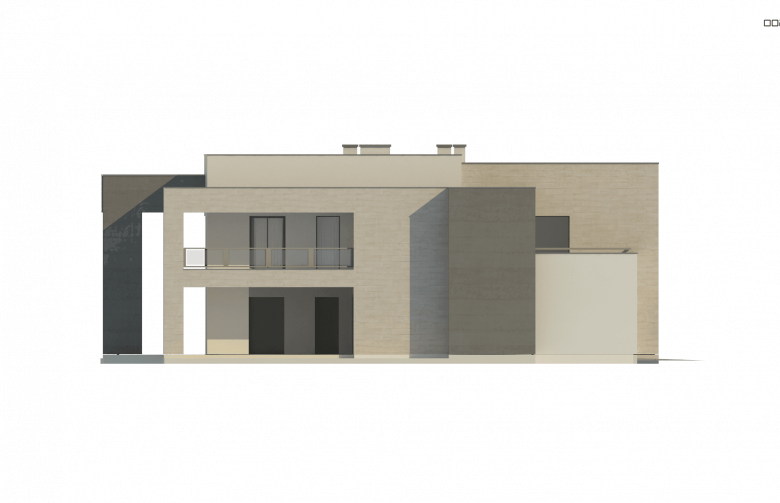 Projekt domu nowoczesnego Zx127 - elewacja 4