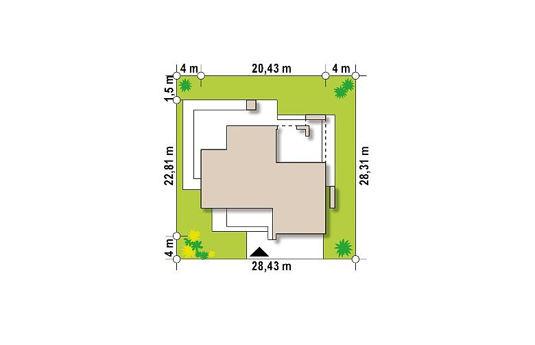 Projekt domu nowoczesnego Zx127 - Usytuowanie