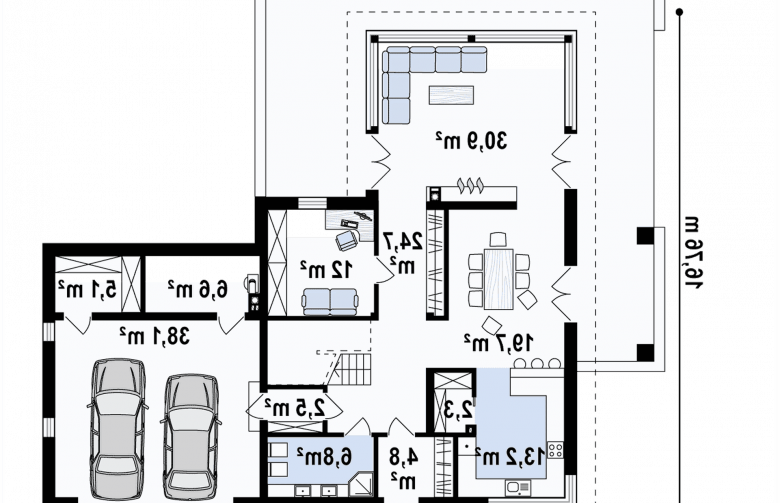 Projekt domu nowoczesnego Zx130 - 