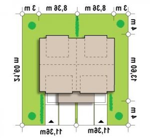 Usytuowanie budynku Zb5 duo w wersji lustrzanej