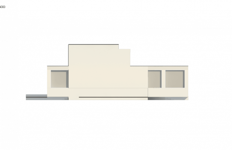 Projekt domu bliźniaczego Zb18 - elewacja 2