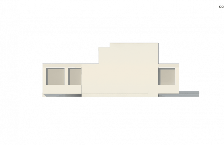 Projekt domu bliźniaczego Zb18 - elewacja 2