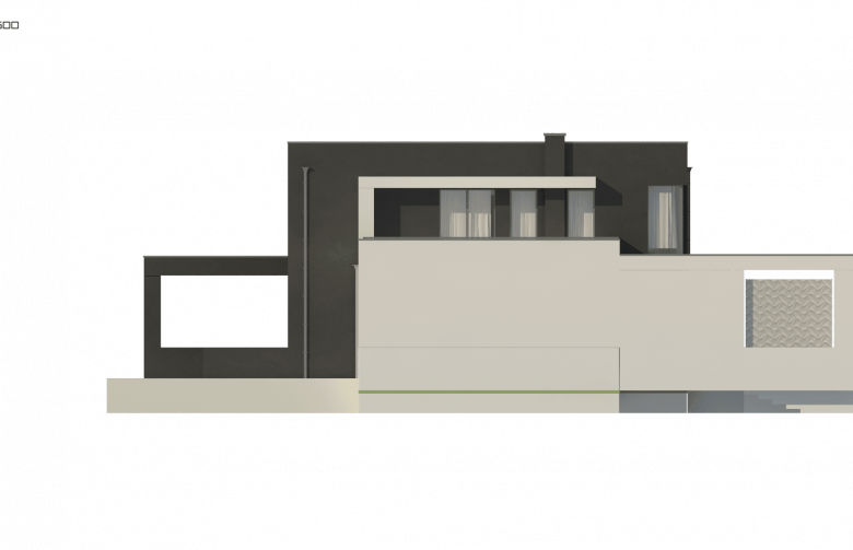 Projekt domu szeregowego Zb19 - elewacja 4