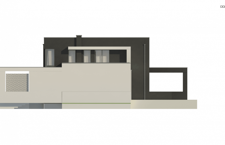 Projekt domu szeregowego Zb19 - elewacja 4