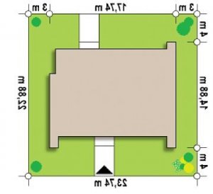 Usytuowanie budynku Zu12 w wersji lustrzanej