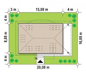 Usytuowanie budynku Z85 C