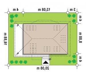 Usytuowanie budynku Z85 C w wersji lustrzanej