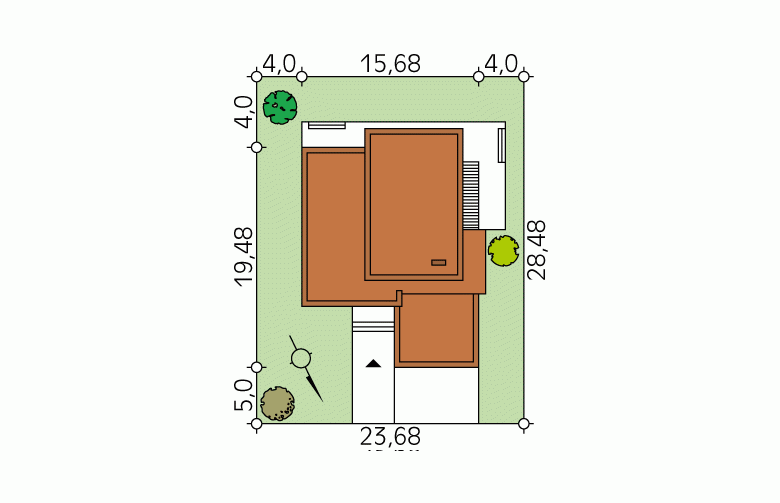 Projekt domu szkieletowego Asteria - Usytuowanie