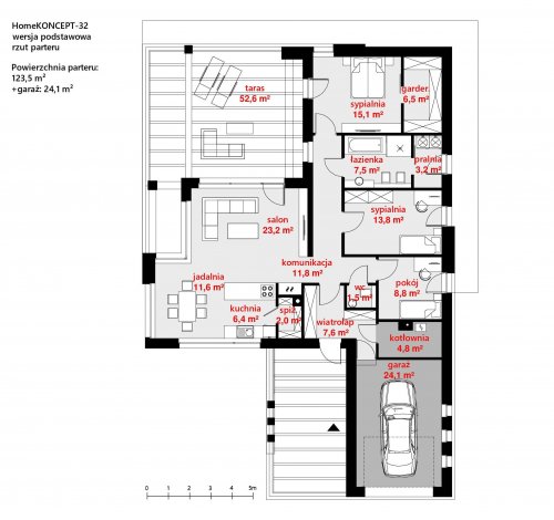 Rzut projektu Homekoncept 32