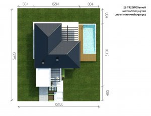 Usytuowanie budynku Homekoncept 32 w wersji lustrzanej