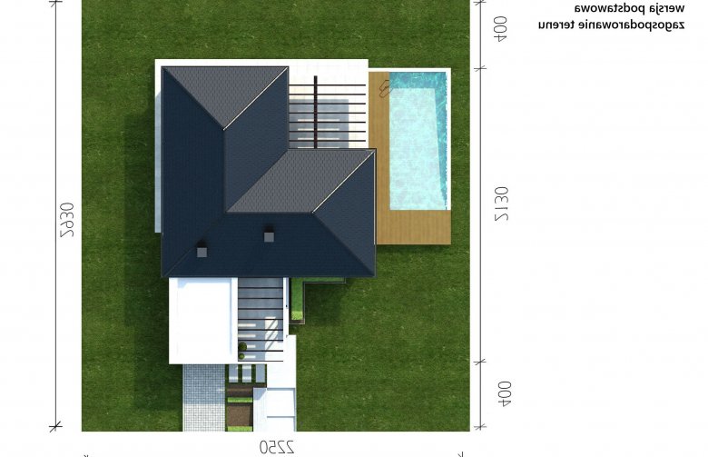 Projekt domu z poddaszem Homekoncept 32 - Usytuowanie - wersja lustrzana