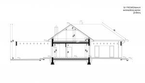 Przekrój projektu Homekoncept 32 w wersji lustrzanej