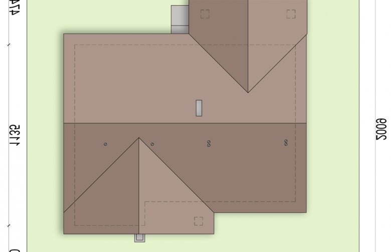 Projekt domu parterowego Mokka 4 - Usytuowanie - wersja lustrzana