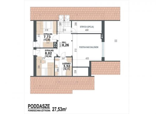 Rzut projektu Nel II - wersja lustrzana