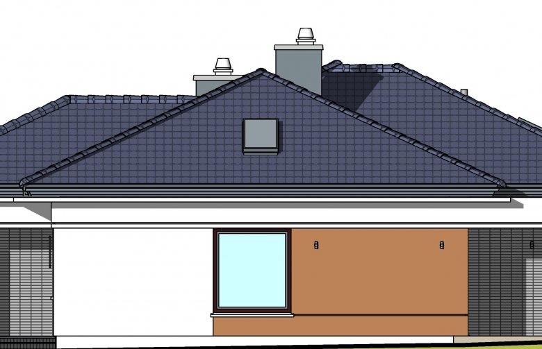 Projekt domu dwurodzinnego Domidea 1 - elewacja 1