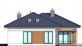 Elewacja projektu Domidea 1 - 2 - wersja lustrzana