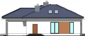 Elewacja projektu Domidea 1 - 3 - wersja lustrzana