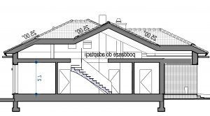 Przekrój projektu Domidea 1 w wersji lustrzanej