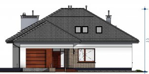 Elewacja projektu Domidea 2 dN - 1 - wersja lustrzana