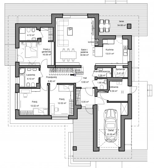 Rzut projektu Domidea 2 dN