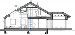 Przekrój projektu Domidea 2 dN w wersji lustrzanej