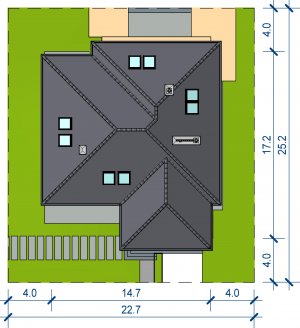 Usytuowanie budynku Domidea 2d