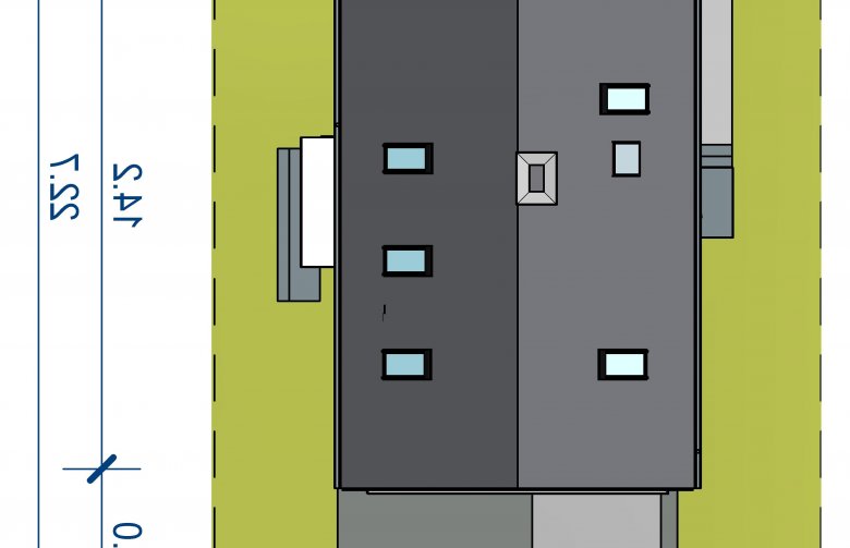 Projekt domu wielorodzinnego Domidea 50 d40 - Usytuowanie - wersja lustrzana