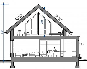 Przekrój projektu Domidea 50 d40 w4