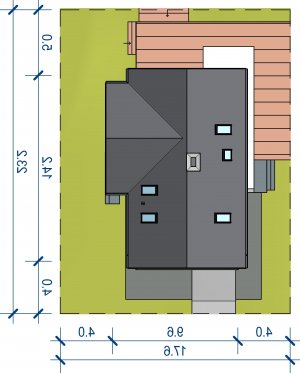 Usytuowanie budynku Domidea 51 w wersji lustrzanej