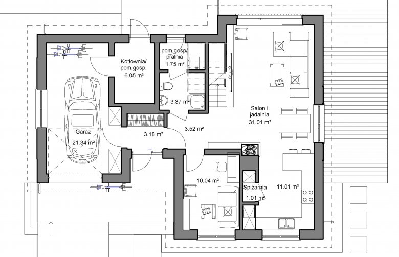 Projekt domu wielorodzinnego Domidea 53 w2 - 