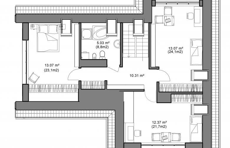 Projekt domu wielorodzinnego Domidea 53 w2 - 